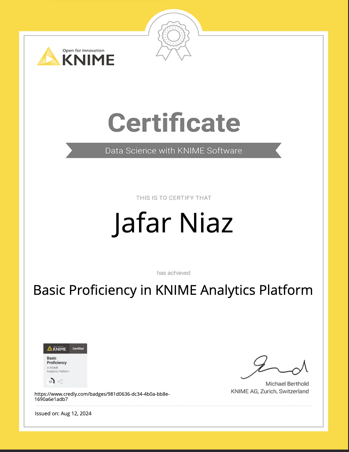 KNIME L1 Certification